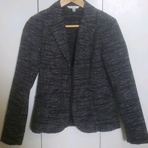 CAbi blue textured zip-up jblazer style jacket